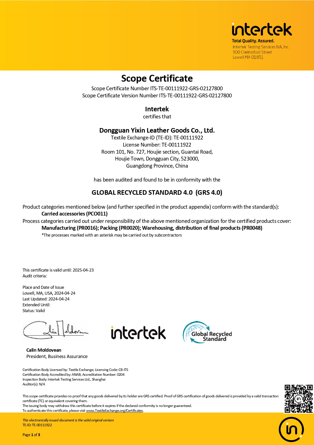 SC-GRS-Certificate v.4.0 - -Dongguan Yixin Leather Goods Co., Ltd.(1)_page-0001